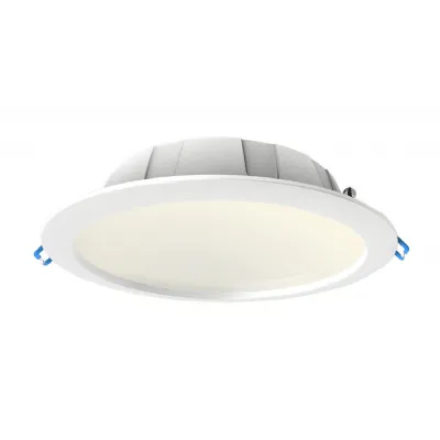 Graciosa 23.5cm Round LED Downlight, 24.5W, 3000K, 1900lm, White, Cut Out 200mm, IP44, Driver Included, 3yrs Warranty