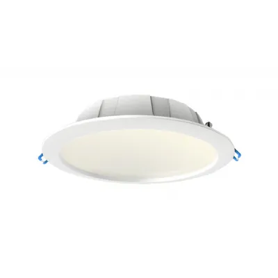 Graciosa 14.6cm Round LED Downlight, 10.8W, 3000K, 820lm, White, Cut Out 120mm, IP44, Driver Included, 3yrs Warranty