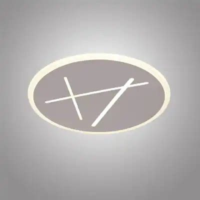 Kenzo Ceiling 47cm Round, 40W LED, 4000K, 2800lm, Sand White, 3yrs Warranty