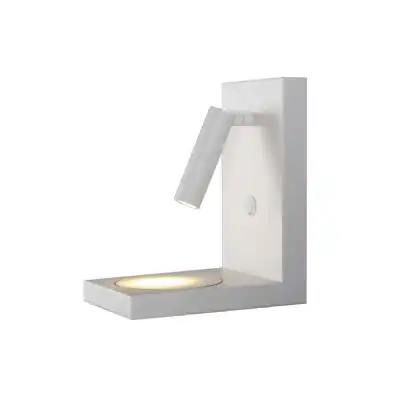 Zanzibar Reader Wall Lamp Switched With Mobile Phone Induction Charger, 3W LED, 3000K, 210lm, Sand White, 3yrs Warranty