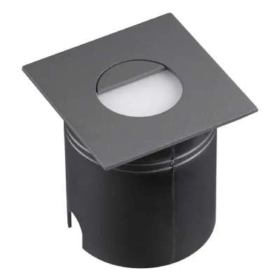 Aspen Recessed Wall Lamp Square Eyelid, 3W LED, 3000K, 210lm, IP65, Anthracite, Cut Out: 72mm, Driver Included, 3yrs Warranty