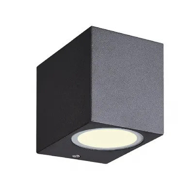 Kandanchu Square Wall Lamp, 1 x GU10, IP54, Sand Black, 2yrs Warranty
