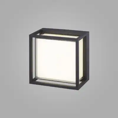 Chamonix Square Ceiling Wall Light, 9W LED, 3000K, 725lm, IP65, Anthracite, 3yrs Warranty
