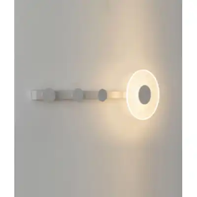 Venus Wall Lamp Coat Rack, 6W LED, 3000K, 490lm, White, 3yrs Warranty