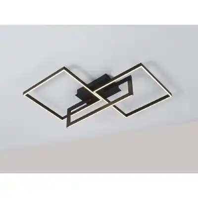 Mural Rectangular Ceiling, 48W LED, 3000K, 3840lm, IP20, Matt Black, 3yrs Warranty