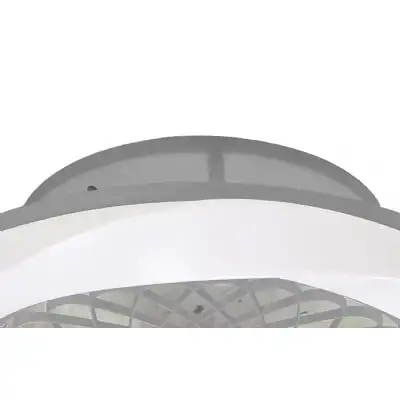 Boreal 70W LED Dimmable Ceiling Light With Built In 35W DC Reversible Fan, Silver Finish C W Remote Control, 4200lm