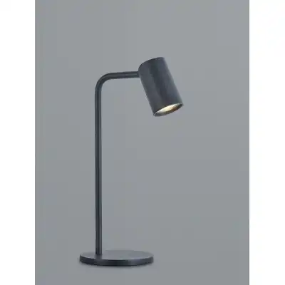 Sal Small Table Lamp With Inline Switch 1 Light GU10, Sand Black
