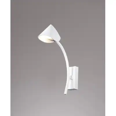 Capuccina 1 Light Wall Lamp, 7W LED, 3000K, 630lm, White, 3yrs Warranty
