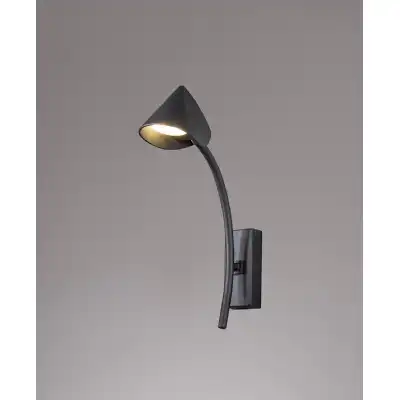 Capuccina 1 Light Wall Lamp, 7W LED, 3000K, 630lm, Black, 3yrs Warranty
