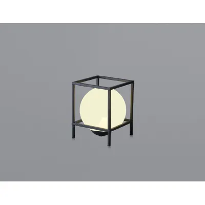 Desigual Medium Table Lamp, 1 Light E27, Matt Black