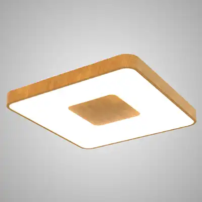 Coin Square Ceiling 100W LED With Remote Control 2700K 5000K, 6000lm, Wood Effect, 3yrs Warranty