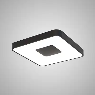 Coin Square Ceiling 80W LED With Remote Control 2700K 5000K, 3900lm, Black, 3yrs Warranty