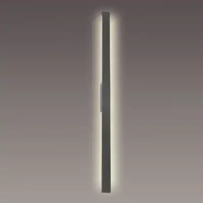 Lotus 1.4m Wall Lamp, 24W LED, 3000K, 2300lm, IP54, Anthracite, 3yrs Warranty