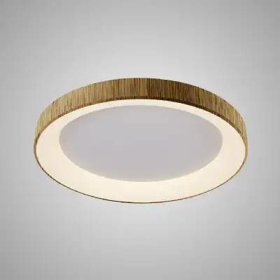 Niseko Ring Ceiling 65cm 48W LED, 3000K, 3900lm, Wood, 3yrs Warranty