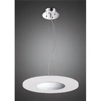 Notte Pendant 28W LED Round 3000K, 1800lm, Polished Chrome Frosted Acrylic, 3yrs Warranty