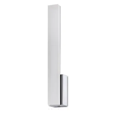 Taccía Wall Lamp 5W LED Vertical 3000K IP44, 450lm, Polished Chrome Frosted Acrylic, 3yrs Warranty