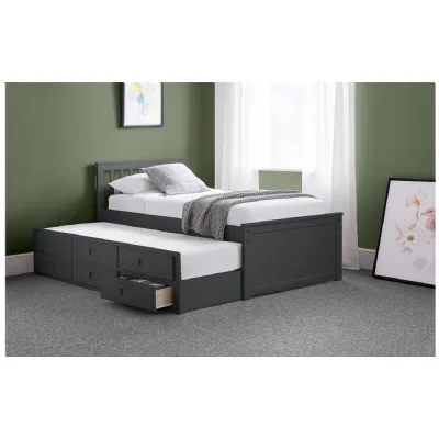 Maisie Bed with Underbed and Drawers Anthracite