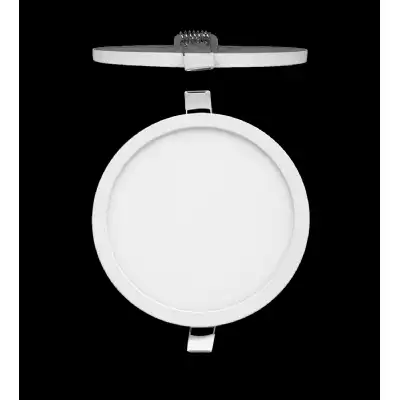 Saona 22.5cm Round LED Recessed Ultra Slim Downlight, 24W, 4000K, 2200lm, Matt White Frosted Acrylic, Driver Included, 3yrs Warranty