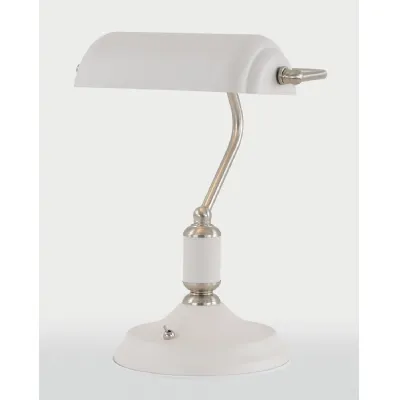 Brent Table Lamp 1 Light With Toggle Switch, Satin Nickel Sand White