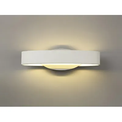 Welwyn Wall Lamp, 1 x 6W LED, 3000K, 480lm, White Polished Chrome, 3yrs Warranty