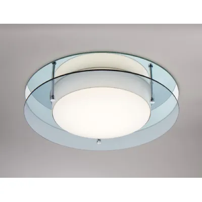 Waterford Ceiling, 1 x 18W LED, 3000K, 1620lm, IP44, Smoked Mirror, 3yrs Warranty