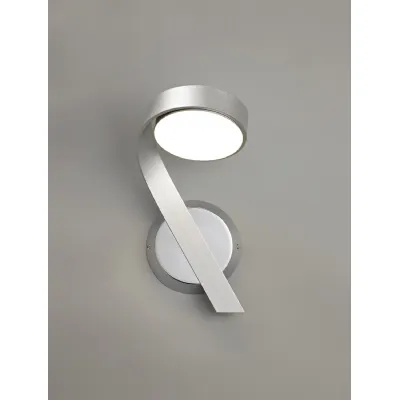Victoria Wall Lamp Left Switched, 1 x 10W LED, 3000K, 800lm, Silver Polished Chrome, 3yrs Warranty