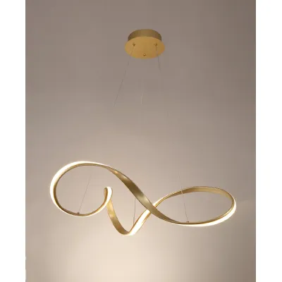 Sand Gold 1 Light Large Pendant 3000K Integrated LED Lamp