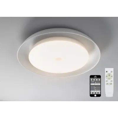 Fitzrovia Ceiling, 1 x 36W LED RGB, Tuneable White 3000K 6000K, 1800lm, 10W Speaker, Bluetooth Remote Control App Control, 3yrs Warranty