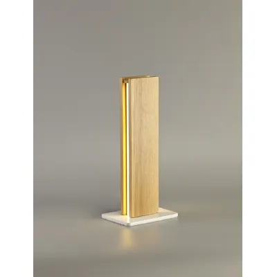 Kensington Table Lamp, 2 x 6W LED, 3000K, 450lm, Oak Sand White, 3yrs Warranty