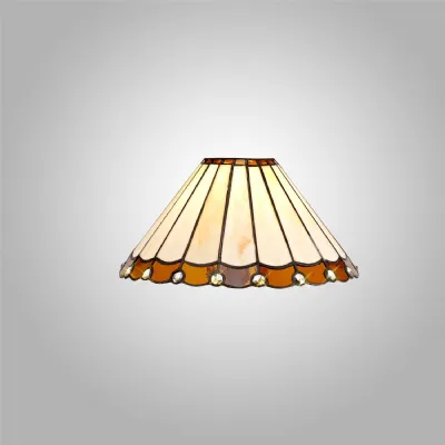 Ware Tiffany 30cm Non Electric Shade, Amber Cream Crystal. Suitable For E27 or B22 Pendants
