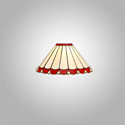 Ware Tiffany 30cm Non Electric Shade, Red Cream Crystal. Suitable For E27 or B22 Pendants