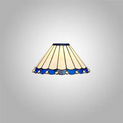 Ware Tiffany 30cm Non Electric Shade, Blue Cream Crystal. Suitable For E27 or B22 Pendants
