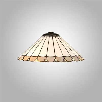 Ware Tiffany 40cm Shade Only Suitable For Pendant Ceiling Table Lamp, Grey White Crystal