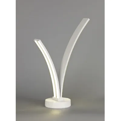 Portsmouth 2 Light Table Lamp Switched, 5W 7W LED, 4000K, 757lm, White, 3yrs Warranty