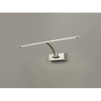 Horam Large 1 Arm Wall Lamp Picture Light, 1 x 10W LED, 3000K, 850lm, Satin Nickel, 3yrs Warranty