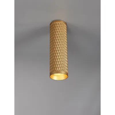 Lenham 20cm Surface Mounted Ceiling Light, 1 x GU10, Champagne Gold