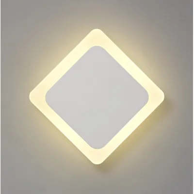 Edgware Magnetic Base Wall Lamp, 12W LED 3000K 498lm, 15 19cm Diamond Centre, Sand White Acrylic Frosted Diffuser