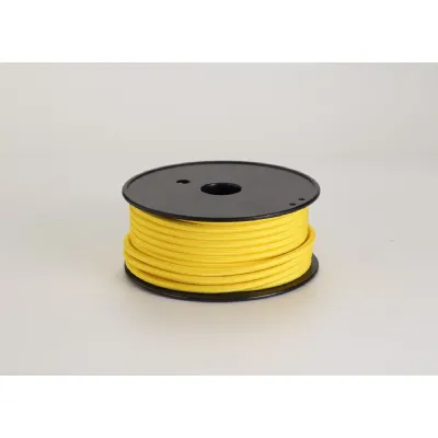 Knightsbridge 25m Roll Yellow Braided 2 Core 0.75mm Cable VDE Approved