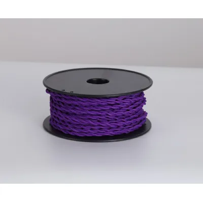 Knightsbridge 25m Roll Purple Braided Twisted 2 Core 0.75mm Cable VDE Approved