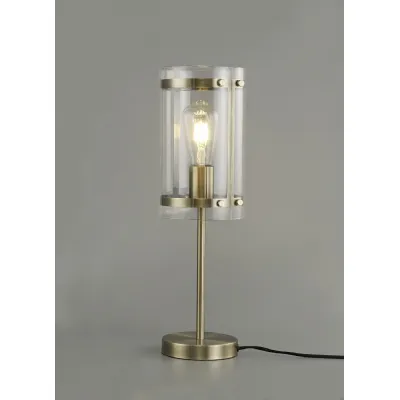 Midhurst Table Lamp, 1 Light E27, Antique Brass