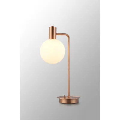 Hook Adjustable Table Lamp, 1 x G9, Antique Copper Opal