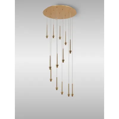 Abingdon French Gold 13 Light G9 Universal 2.5m Round Multiple Pendant, Suitable For A Vast Selection Of Glass Shades