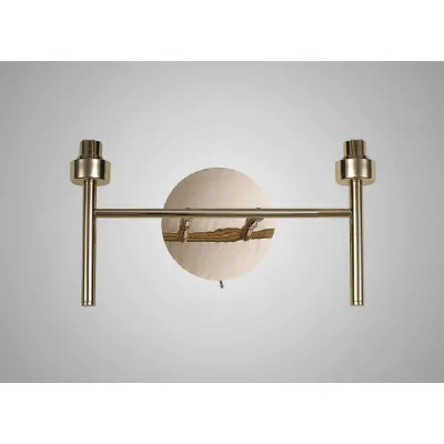 Abingdon French Gold 2 Light G9 Universal Switched Wall Lamp, Suitable For A Vast Selection Of Glass Shades