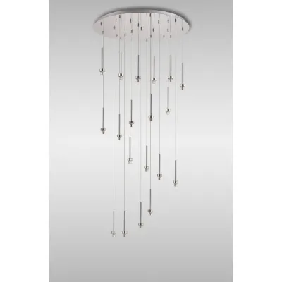 Abingdon Polished Chrome 19 Light G9 Universal 3.5m Round Multiple Pendant, Suitable For A Vast Selection Of Glass Shades