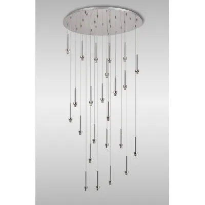 Abingdon Polished Chrome 24 Light G9 Universal 5m Round Multiple Pendant, Suitable For A Vast Selection Of Glass Shades, Item Weight: 15.6kg