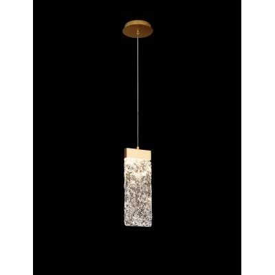 Enfield Large Pendant 2m, 1 x 4.5W LED, 3000K, 160lm, Painted Brushed Gold, 3yrs Warranty