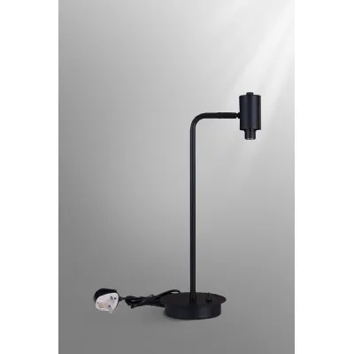 Abingdon Satin Black 1 Light G9 Reader Table Lamp, Suitable For A Vast Selection Of Glass Shades (Up To 200g)