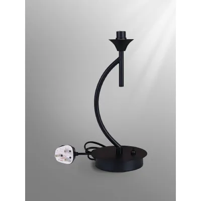 Abingdon Satin Black 1 Light G9 Vertical Table Lamp, Suitable For A Vast Selection Of Glass Shades
