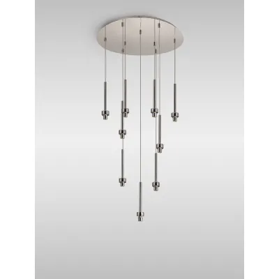 Abingdon Polished Chrome 9 Light G9 Universal 2.5m Round Multiple Pendant, Suitable For A Vast Selection Of Glass Shades