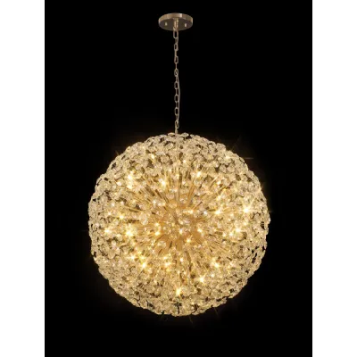 Camden Pendant 1m Sphere 48 Light G9 French Gold Crystal, Item Weight: 42.5kg